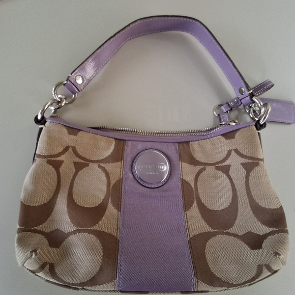 Coach Handbags - Coach Purple and Tan Women's Bag